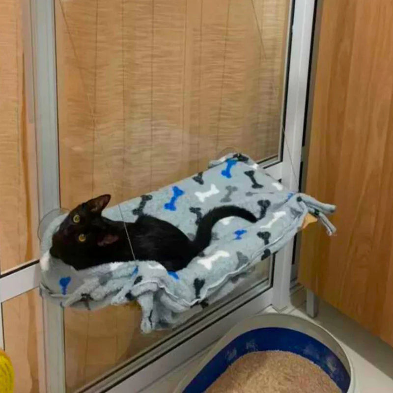 Suporte para Gato de Janela com Ventosas - Vista e Conforto para o Seu Gato!