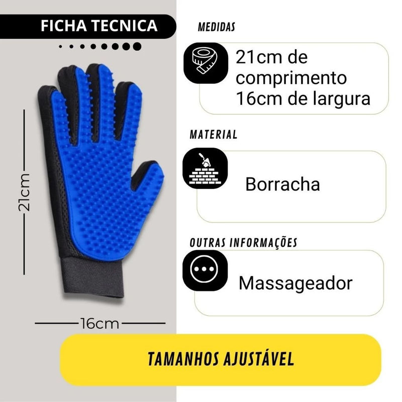 🐾✨LUVA PET TIRA PELOS - ESCOVA FAZ MASSAGEM✨🐾
